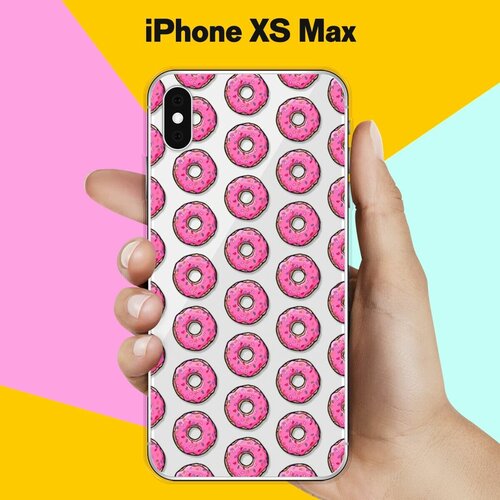 Силиконовый чехол Пончики на Apple iPhone Xs Max силиконовый чехол ленивец на apple iphone xs max