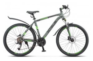 Велосипед горный Navigator-640 D 26" , размер рамы/цвет; 14.5" Антрацитовый/зелёный 2021, STELS (Стелс)
