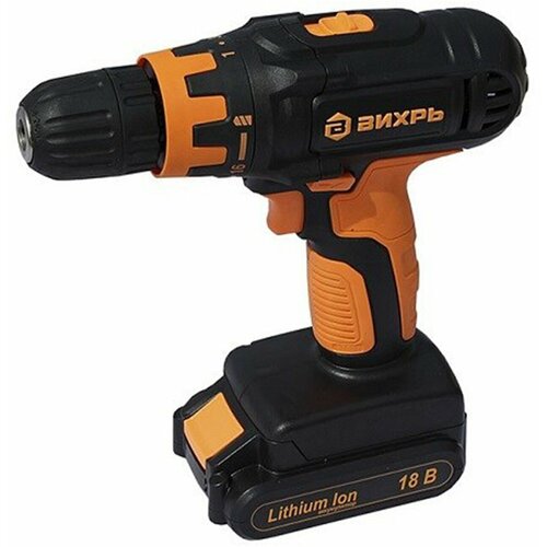 Дрель-шуруповерт безударная аккумуляторная с двумя аккумуляторами 2 Ач 18 В вихрь ДА-18Л-2К 72149 1197700₽