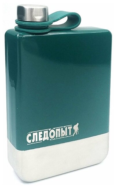 Следопыт Фляжка следопыт Green Edition – Traveller зеленая, сталь AISI 304, 240мл (PF-BD-F10)