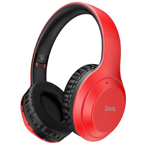 Беспроводные наушники Hoco W30 Fun move, red 5 0 earphones t5 hifi active noise cancelling wireless headphones bluetooth over ear headset microphone phones handsfree music