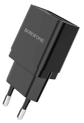 Battery charger / Зарядное устройство BOROFONE BA19A один порт USB, 5V, 1.0A, черный