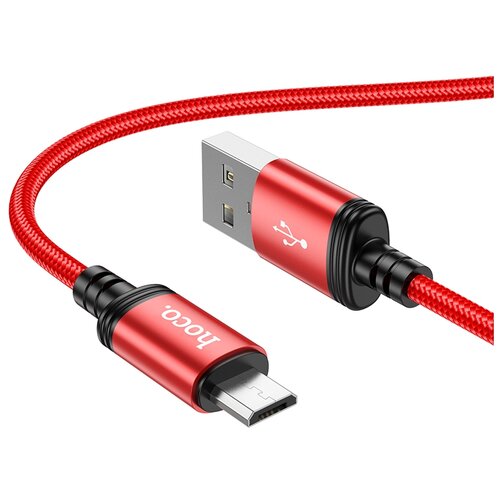 Кабель Hoco X89 Safeness USB - Micro-USB, 1 м, 1 шт., красный кабель usb hoco u29 led displayed timing usb microusb 2а 1 2 м красный с дисплеем