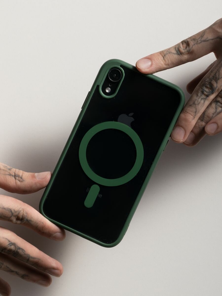 Чехол на iphone X/XS MagSafe, зеленый