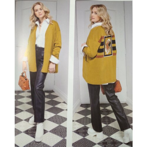 Кардиган Barbara Geratti, размер 50, горчичный