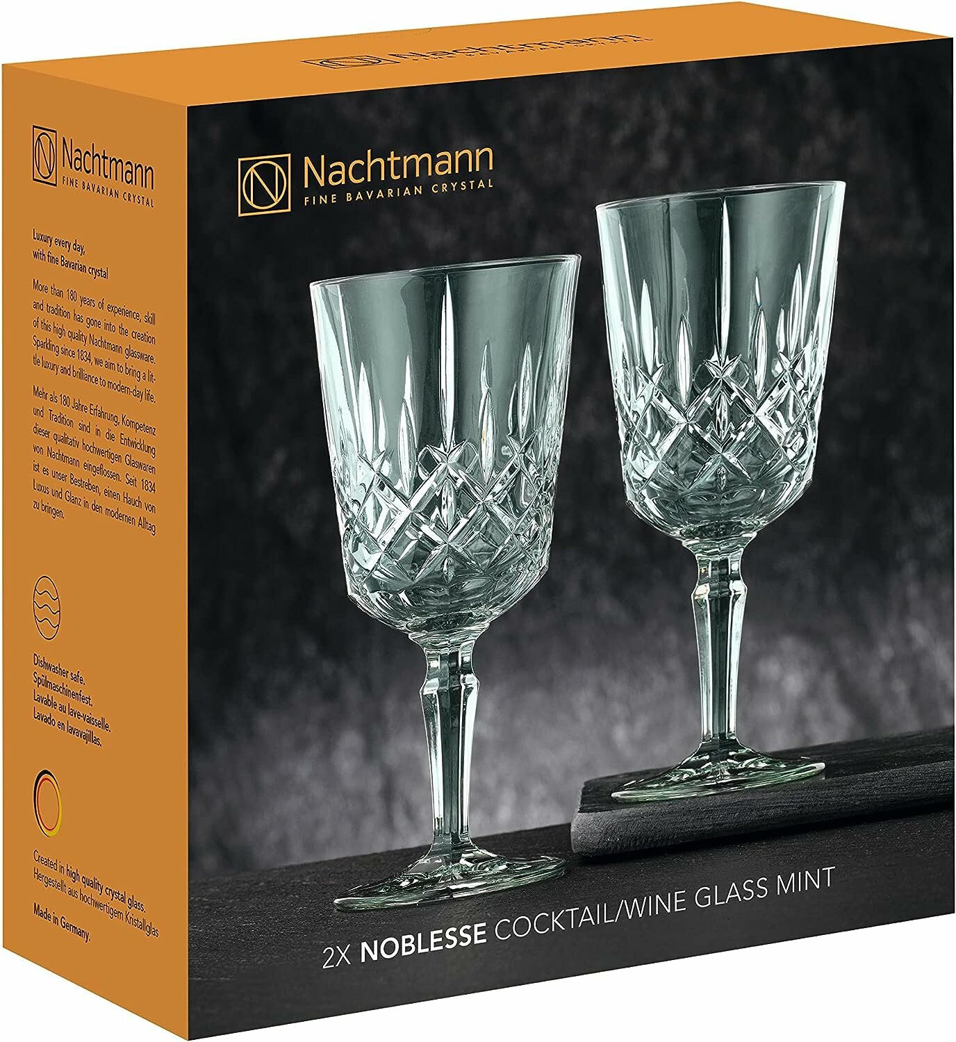 Набор бокалов для вина Nachtmann Noblesse Colors 2шт, мятный - фото №7