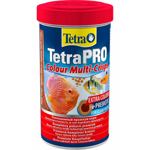 TETRA PRO COLOUR корм чипсы для всех видов рыб для усиления и поддержания окраски (500 мл х 4 шт)