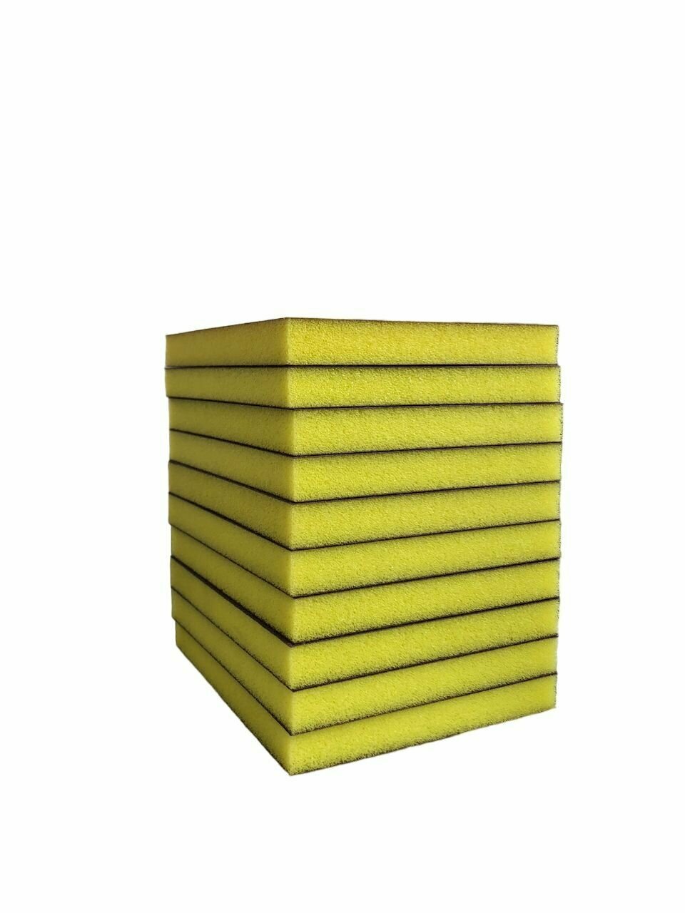 Губка двусторонняя Sponge Fine 98*120*13mm (желтая) Р240 10шт - фотография № 2