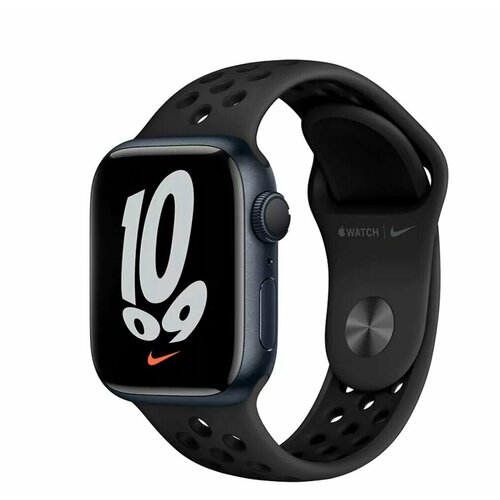 Apple Watch Series 7 GPS 41mm MKN43 Midnight Aluminum Case with Nike Sport Band AnthraciteBlack 3599000₽