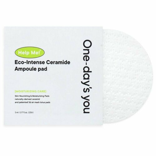 One-days you Тонер-пэды с керамидами / Help Me Eco-Intense Ceramide Ampoule Pad, 20 пэдов