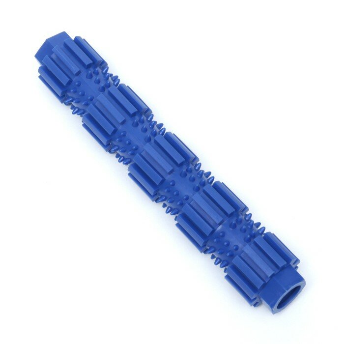 Игрушка жевательная для собак "Палка с шипами", TPR, 18 см, синяя 7989629