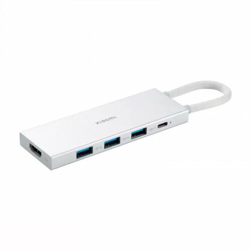 Док-станция Xiaomi 5 в 1 с USB Type-C USB3.0 HDMI 4K PD100W(XMDS05YM) harper usb концентраторы hub 10mb black usb концентратор интерфейс 10 х usb 3 2 переходник usb 3 0 type c скорость передачи данных до 5 гб с