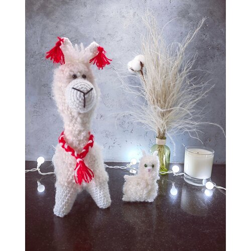 Лама мама 27см и малыш лама