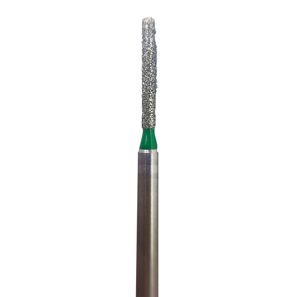 Бор алмазный Ecoline E 837 C, цилиндр, под турбинный наконечник, D 1.2 мм, зеленый