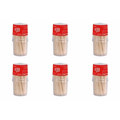 Aster Зубочистки деревянные Береза 190 шт 6 уп 985₽