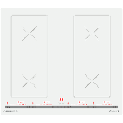 Индукционная варочная панель с объединением зон Bridge Induction MAUNFELD CVI594SB2BGA Inverter 33890₽