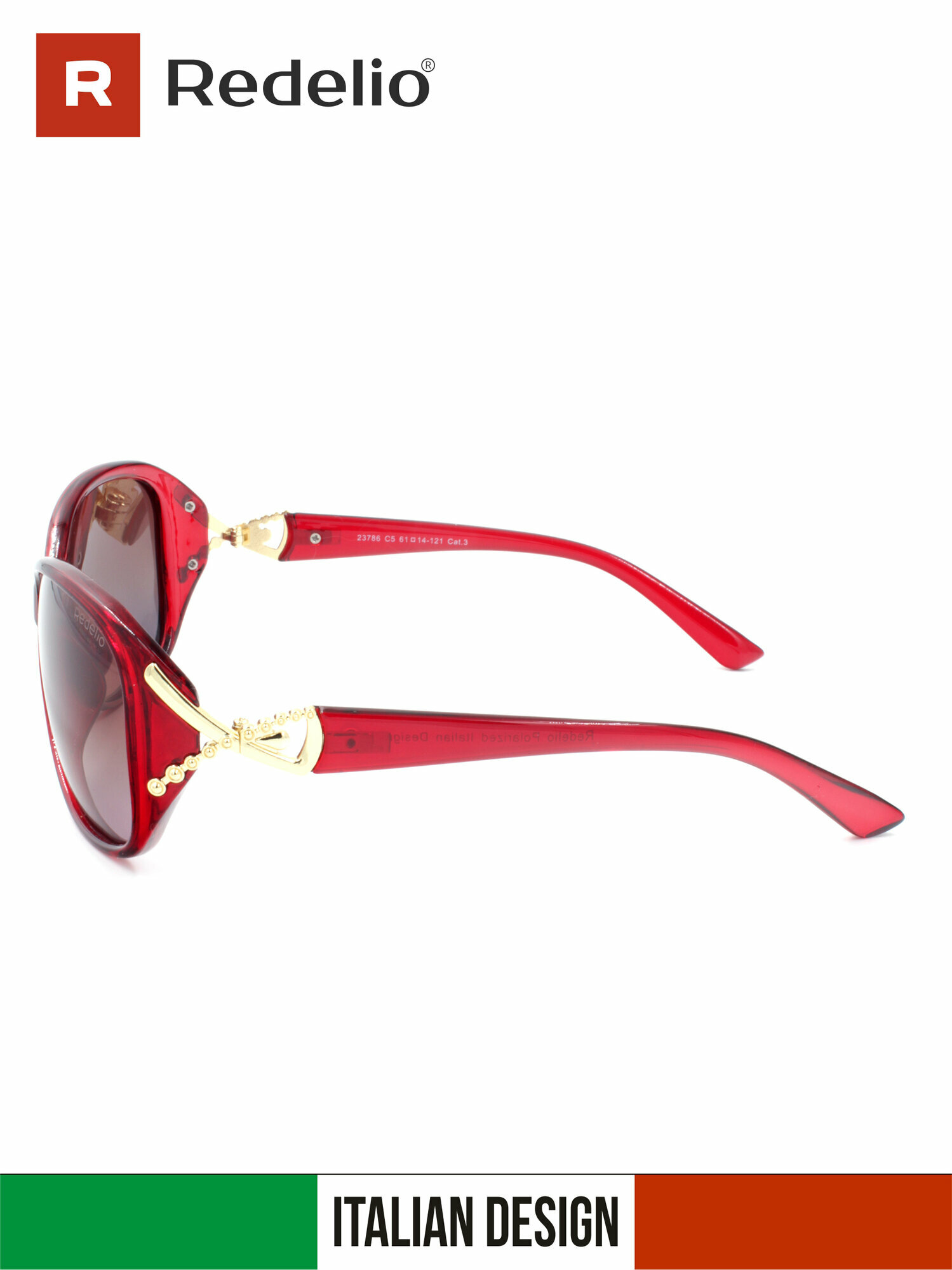 Солнцезащитные очки Redelio, бордовый — фото 1