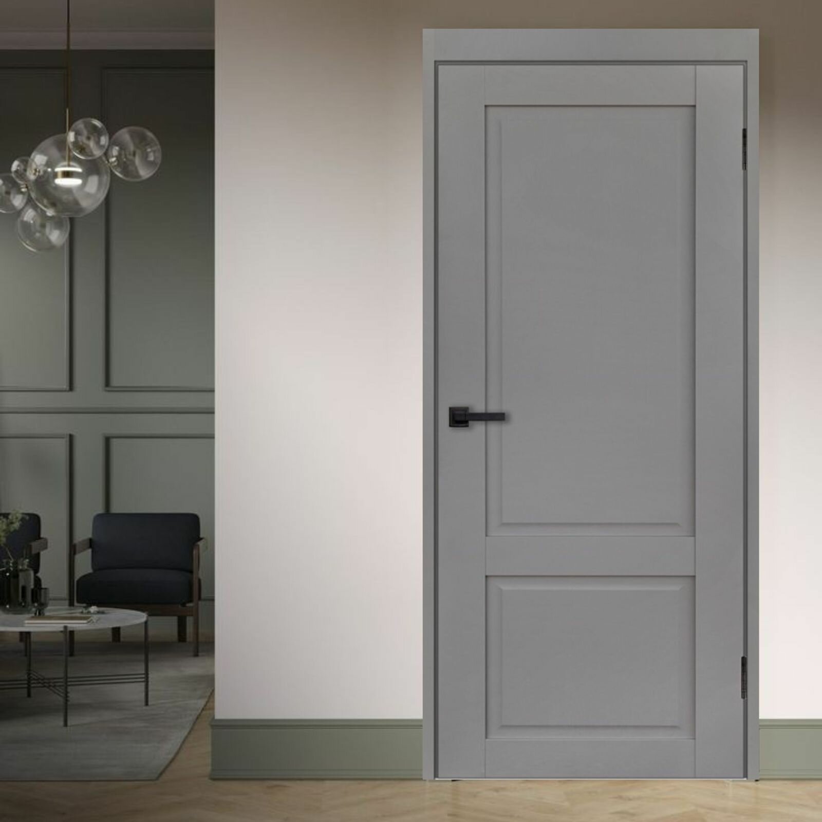 Дверь межкомнатная Классик-2 ДГ Wood raf Глухая Paputin's Doors 700 х 2000 мм Комплект