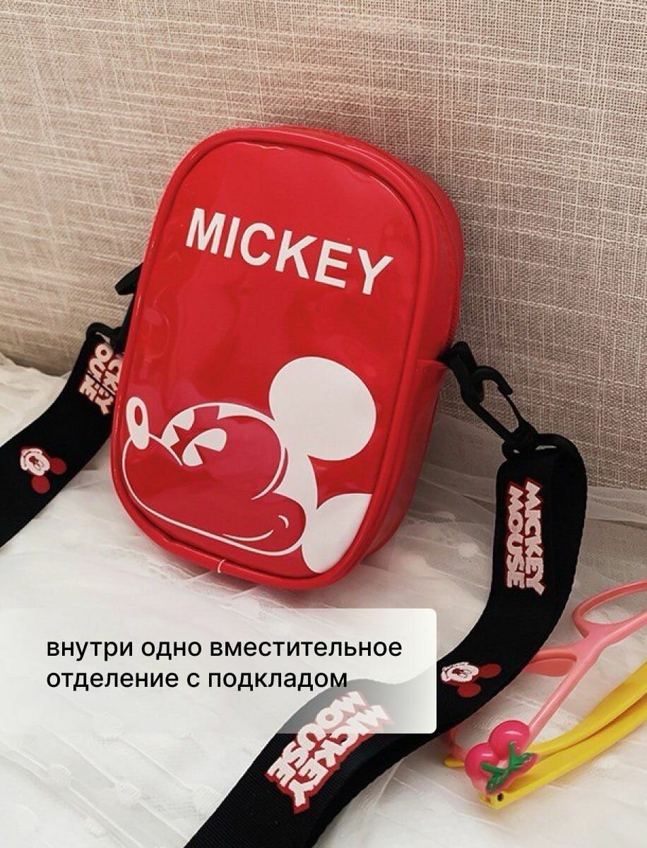 Сумка кросс-боди , фактура гладкая, лаковая, красный, белый — фото 1