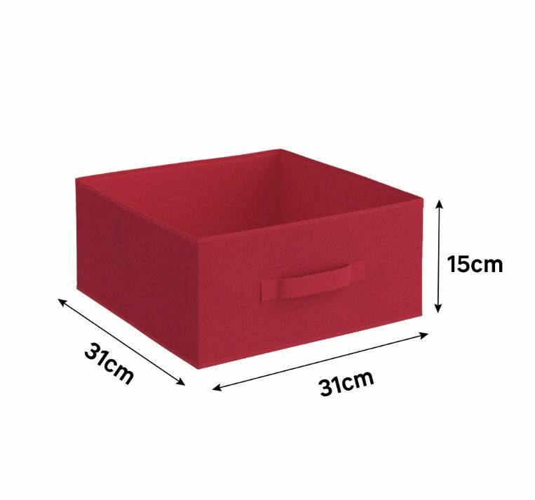 Короб 31x31x15 см 14.4 л полипропилен цвет тёмно-красный