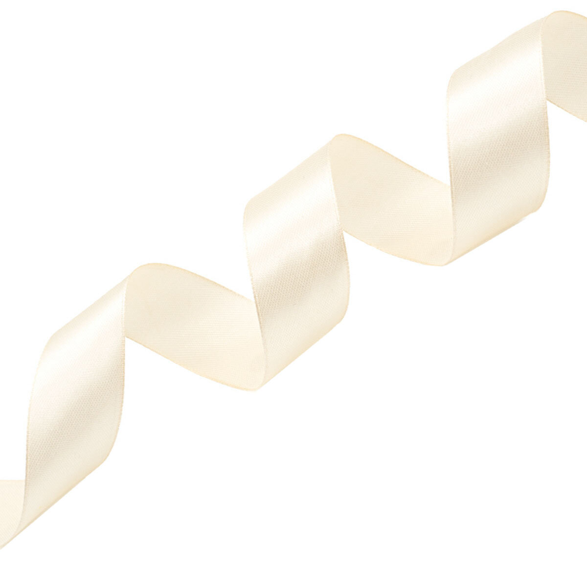 Лента атласная декоративная Айрис, 2,5см*22,86м, полиэстер (053 кремовый)