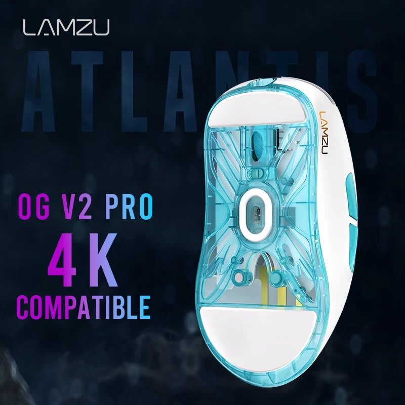 LAMZU Atlantis OG V2 PRO игровая мышь, V2 Polar White