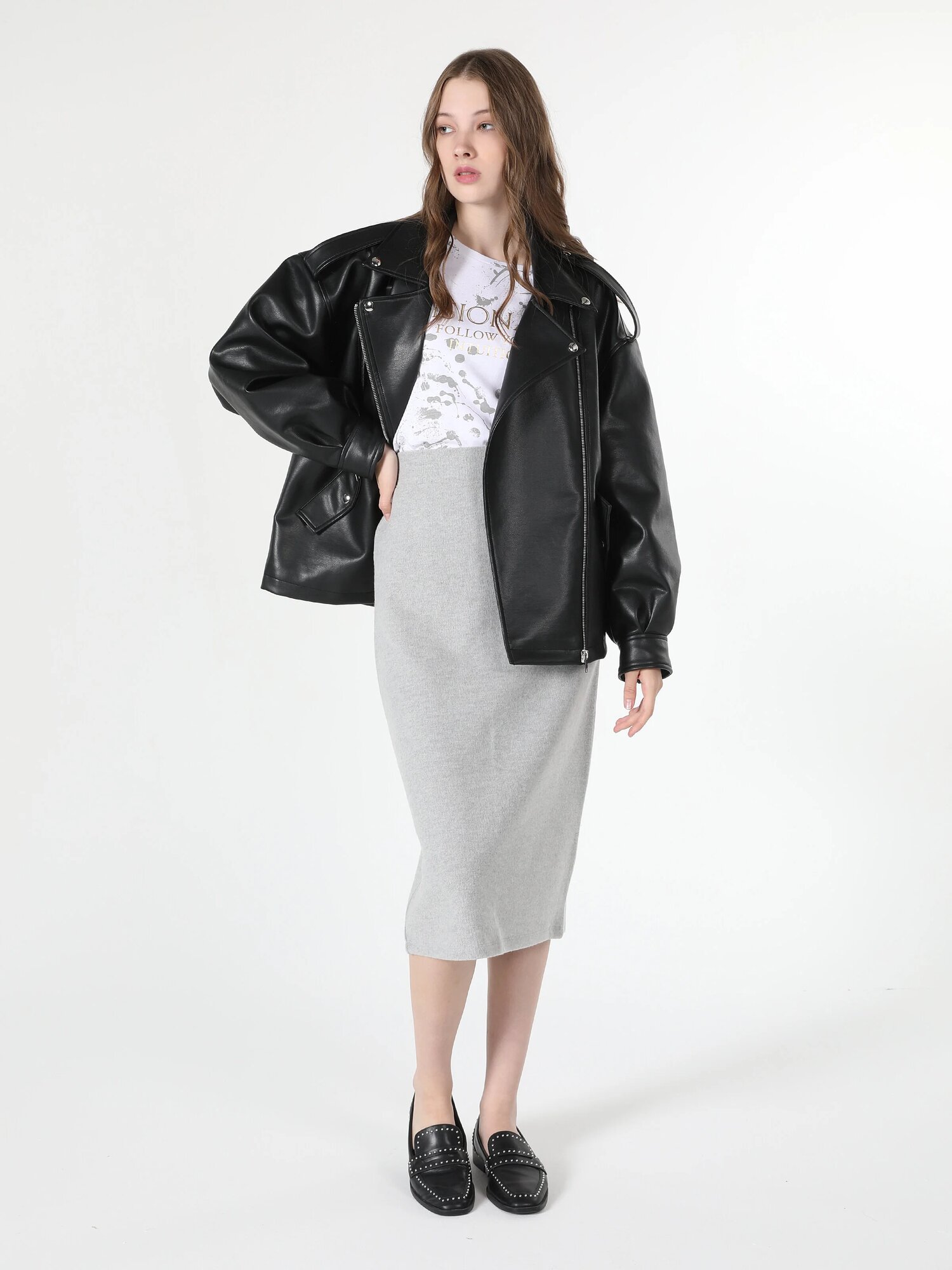 Юбка COLIN'S Slim Fit, размер XS, серый — фото 1