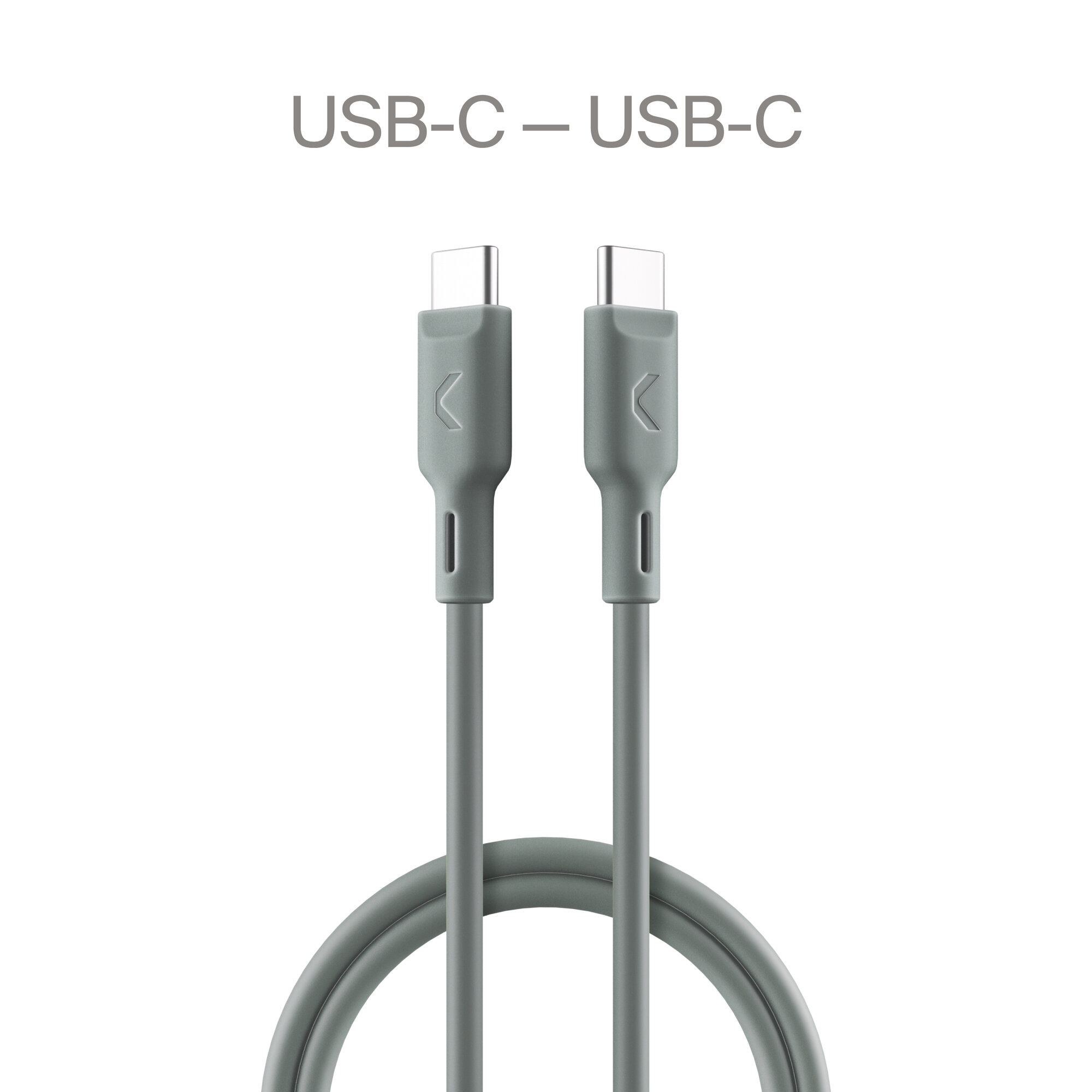 Кабель COMMO Jelly USB Type-C - USB Type-C, 100W, 1,2 м, Commo Gray