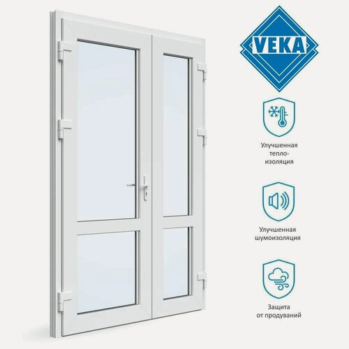 Изображение товара Штульповая входная дверь пвх VEKA WHS 60 ( 1500ш х 2100в ) однокамерная