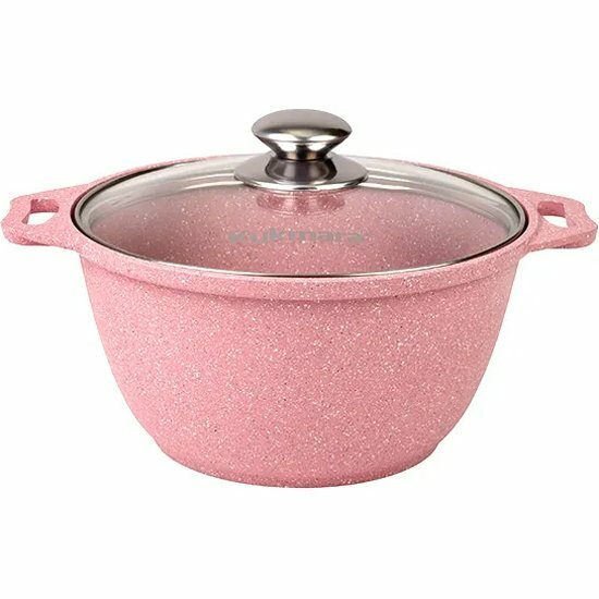 Кастрюля Kukmara Trendy style rose литая, 2 л, с крышкой, антипригарная (к21tsr)
