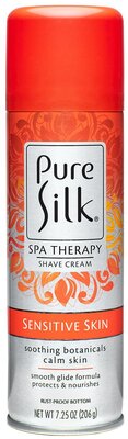 Pure Silk Крем-пена для бритья Sensitive Skin Spa Therapy