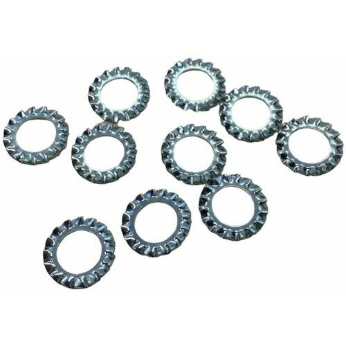 Оцинкованная зубчатая шайба, 10 мм, DIN6798 ABB/Striebel & John ZX280P10 (10 шт.)