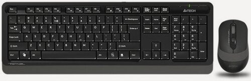 Изображение товара Комплект клавиатура и мышь A4TECH Fstyler FG1010 черный/серый USB беспроводная (1147570)