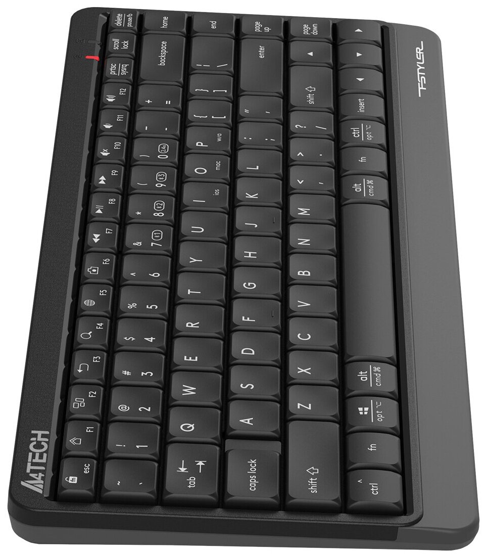 Клавиатура A4TECH Fstyler FBK11, USB, Bluetooth/Радиоканал, черный серый [fbk11 grey] - фото №3