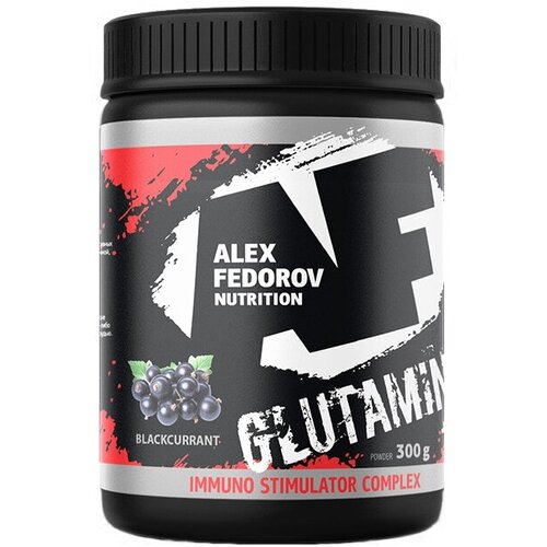фото Af glutamine isc, 300 g (малина) alex fedorov nutrition