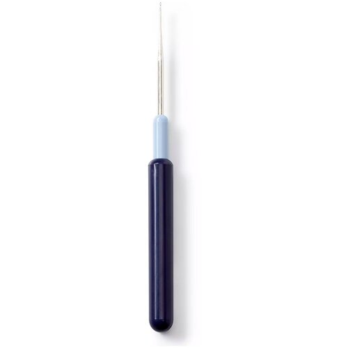 фото Крючок prym с пластиковой ручкой и колпачком 175323 диаметр 1 мм, длина 12.5 см, серебристый/фиолетовый