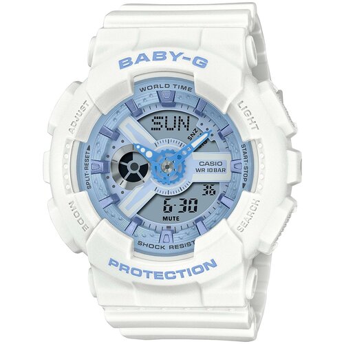 Наручные часы CASIO Baby-G BA-110XBE-7A, голубой, белый