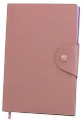 Записная книжка Basir на кнопке, переплет из кожзама, 16*10.8 см, 80 листов, розовый