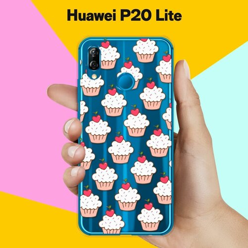 Силиконовый чехол Капкейки на Huawei P20 Lite