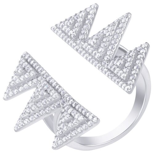 фото Element47 широкое ювелирное кольцо из серебра 925 пробы с кубическим цирконием jc0102r_001_wg, размер 17