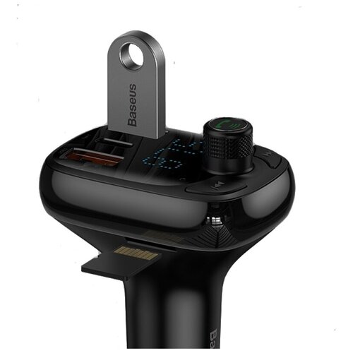 Baseus Автомобильное зарядное устройство Baseus T typed Wireless MP3 charger with car holder PPS Quick Charger Black CCTM-B01 baseus fm transmitter car wireless bluetooth 5 0 fm radio modulator car kit 3 1a usb car charger handsfree aux audio mp3 player