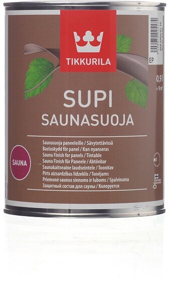 Антисептик Tikkurila Supi Sauna Protect для бань и саун бесцветный 0,9 л