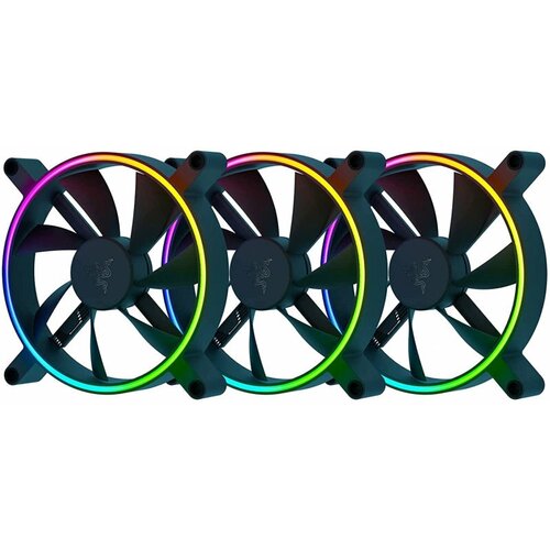 Вентилятор Razer Kunai Chroma RGB 140mm LED 3 Fans RC21-01810200-R3M1 вентилятор для корпуса razer kunai chroma rgb 120mm rc21 01800100 r3m1