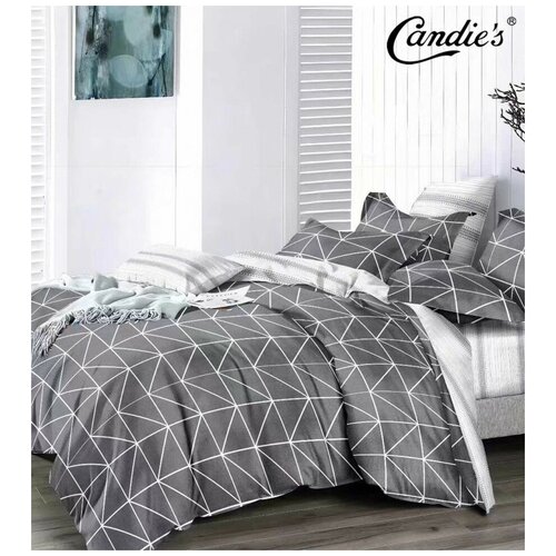 Комплект постельного белья CANDIE'S односторонний (расцветка - верх пододеяльника)Евро