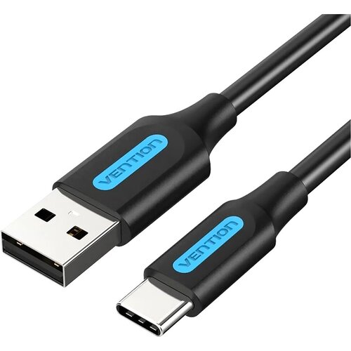 Vention Кабель USB Type C M/2.0 AM для быстрой зарядки для Huawei P20/10/Pro, черный, 1м, арт. COKBF