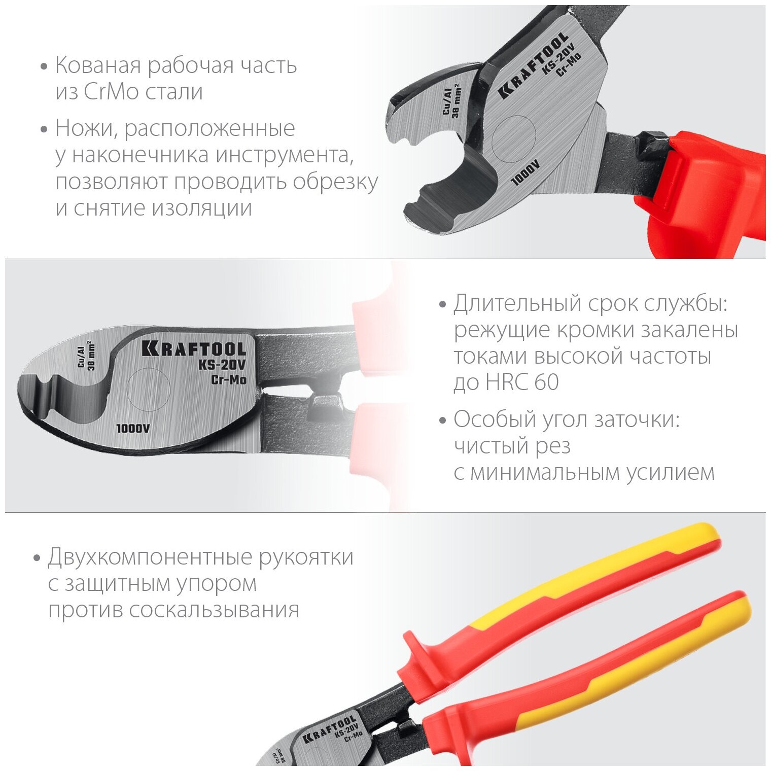 Кабелерез Kraftool KS-20V