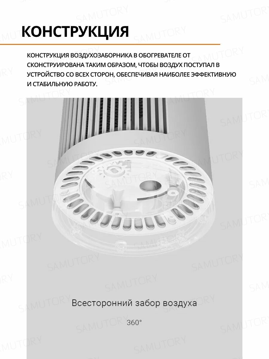 Обогреватель Xiaomi Mi Desktop Heater 600W (ZMNFJ01YM) - фото №10