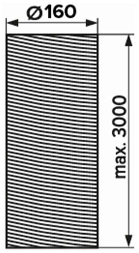 Воздуховод гибкий гофрированный ERA алюминиевый d160 мм 3 м - фотография № 2