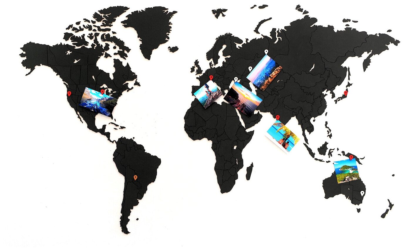 Карта мира со странами минимализм