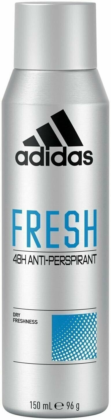 Дезодорант-спрей Adidas Fresh для мужчин 48 часов 150 мл (из Финляндии)